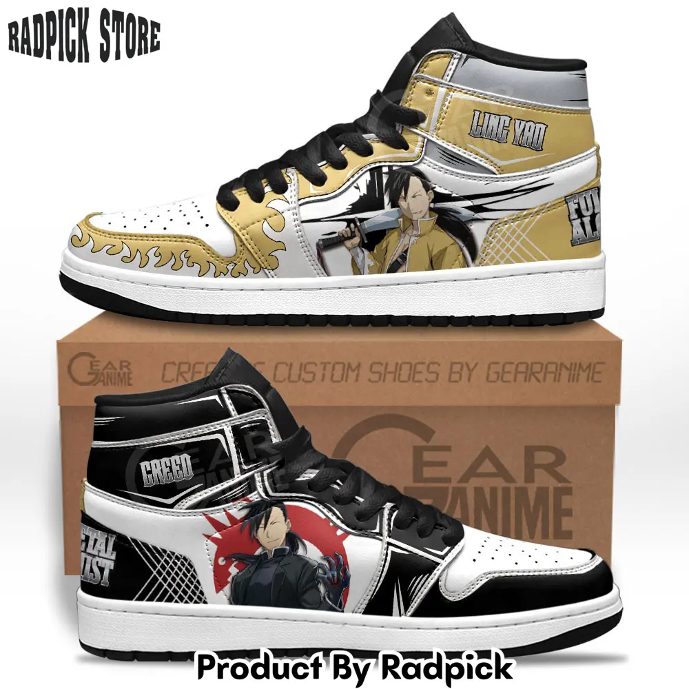 Greed and ling yao air jordan high top sneakers anime  rp0243521